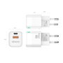 AISENS Cargador GaN 20W con USB-C PD3.0 y USB-A QC3.0 Blanco